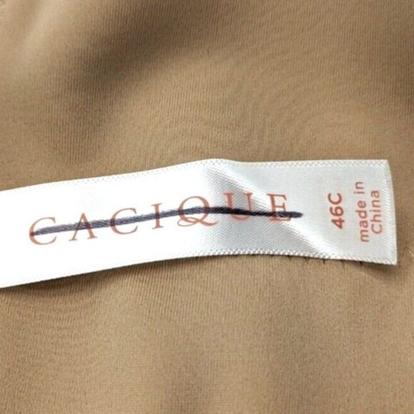 Lane Bryant Cacique Bra Invisible Backsmoother Full Coverage Cafe Mocha Sz 46C - Picture 7 of 10